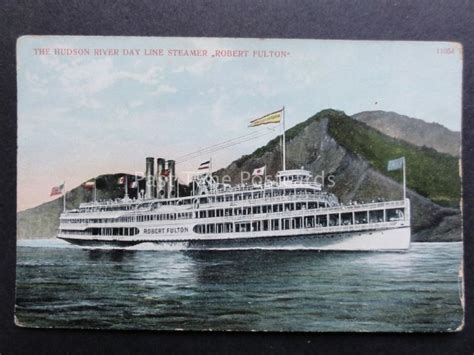 Usa The Hudson River Day Line Steamer Robert Fulton Old Postcard By Bosselman Topics