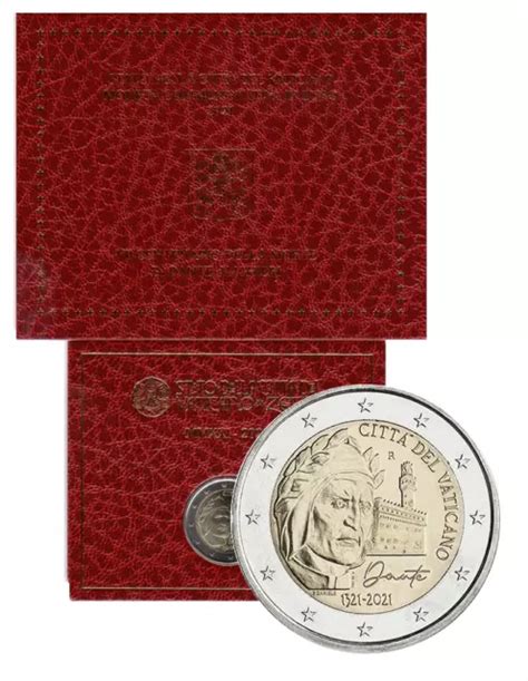 COFFRET BU 2 euros commémorative Vatican 2021 Dante Alighieri EUR 45 00