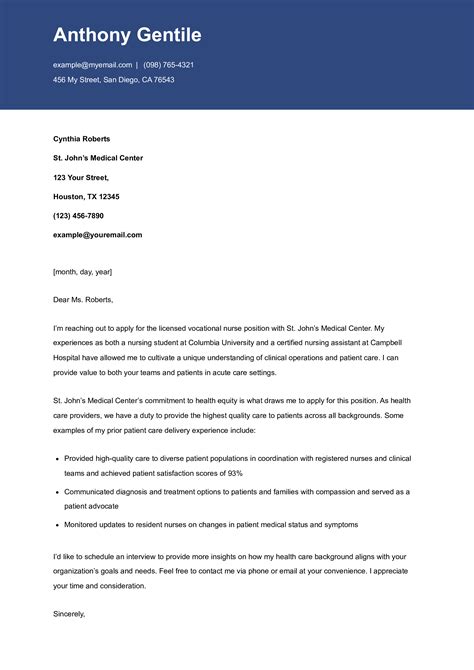 Nurse Grad Cover Letter Examples And Templates For 2024