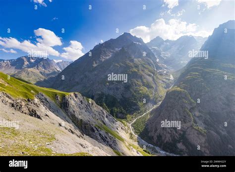 Massif De La Meije From Col Du Lautaret France Stock Photo Alamy