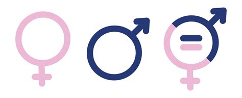 Gender Symbols Male Female Sex Sign Gender Equality Icon Vector Illu