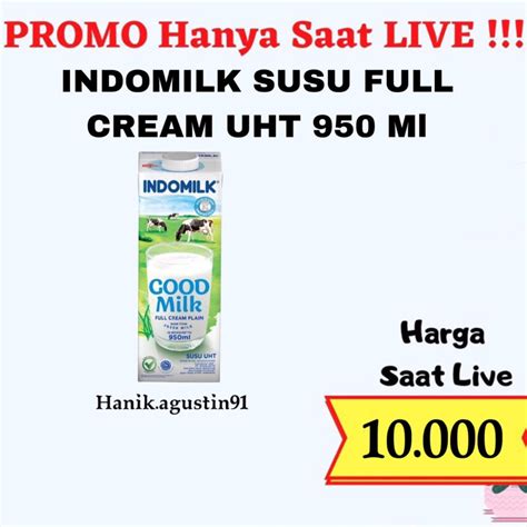 Jual Indomilk Good Milk Full Cream Plain Uht Ml Shopee Indonesia