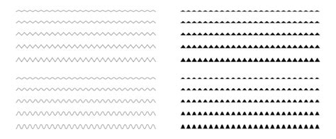 Premium Vector | Zigzag classic doodle pattern set thin isolated line ...