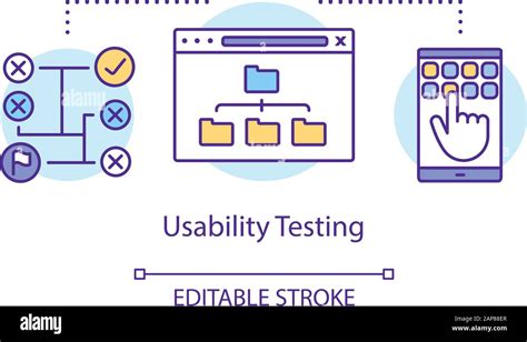 Usability Testing Concept Icon Real Users Interaction Idea Thin Line