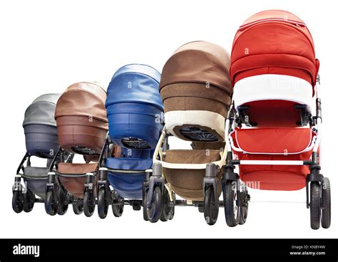 Modern Baby Strollers Isolated White Stock Photo Alamy