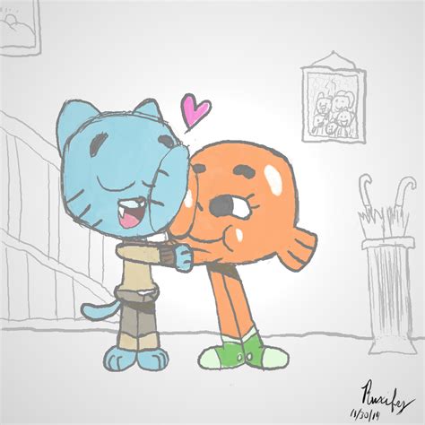 TAWoG - Gumball and Darwin Hug Sketch by Ruxify on DeviantArt