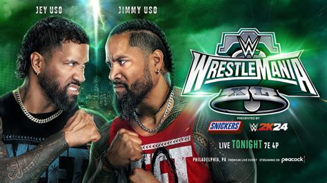 Jey Uso Vs Jimmy Uso Wrestlemania Xl Wwe 2k24 Youtube