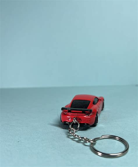 Hot Wheels Porsche Cayman GT Keychain Etsy