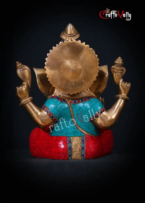 Brass Ganesha Statue Cm Ganesha Idol Ganpati Statue Etsy