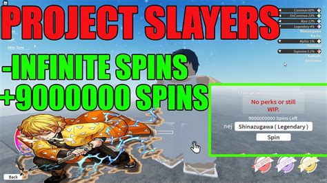 Roblox Project Slayers Script Infinite Spins Get Supreme Clans