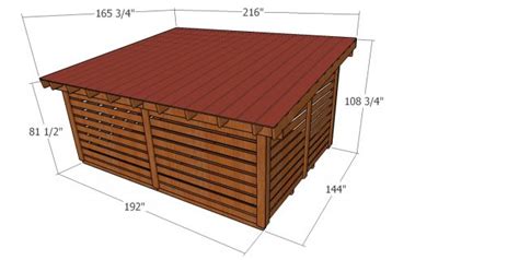 9 Cord Firewood Shed Roof Plans MyOutdoorPlans