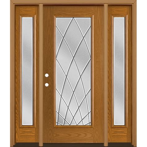 Masonite Ventata 60 In X 80 In X 4 9 16 In Fiberglass Full Lite Right Hand Inswing Oakcrest