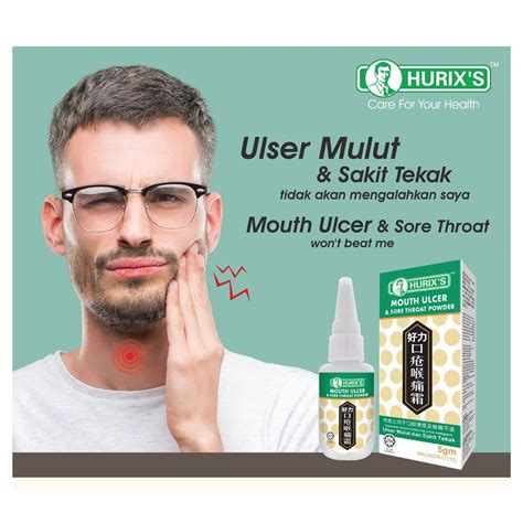 Hurix S Mouth Ulcer Sore Throat Powder G Shopee Malaysia