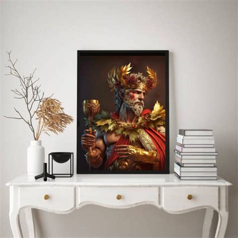 Quadro Decorativo Deus Do Vinho Dion Sio A Vidro Elo