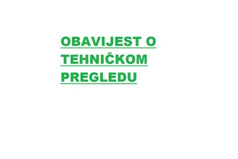 OBAVIJEST O TEHNIČKOM PREGLEDU TRAKTORA NA PODRUČJU OPĆINE PLAŠKI