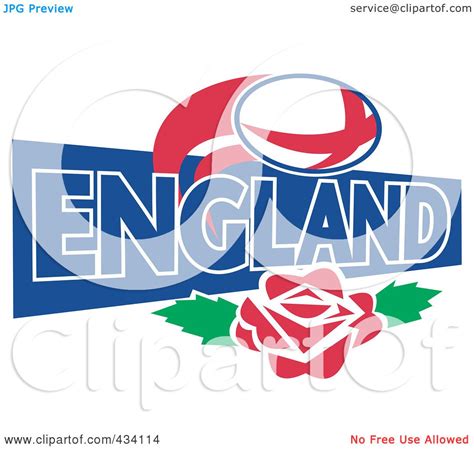 Royalty-Free (RF) Clipart Illustration of an England Rugby Icon by ...