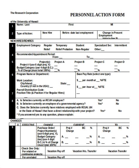 Personnel Action Notice Template At Tessie Donato Blog