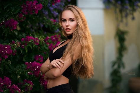 Sitting Lucie Syrohova Women Depth Of Field Blonde