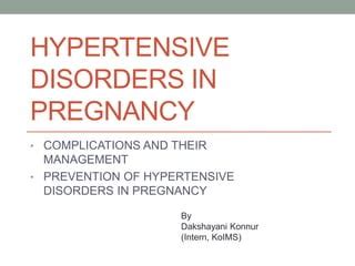 Hypertensive Disorders In Pregnancy Pptx