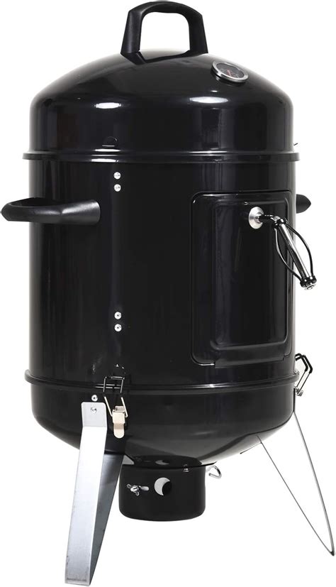 Outsunny Charcoal Smoker Grill 3 In 1 Design Round Bbq Roaster Barbecue