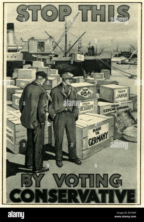 1930s UK The Conservative Party Poster Stock Photo - Alamy