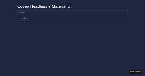 Coveo Headless React Material Ui Example Codesandbox