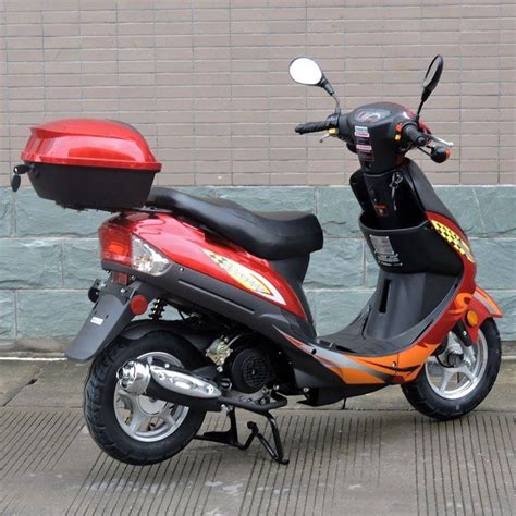 50cc Gas Scooter Moped Red Express With Auto Transmission Redfoxpowersports