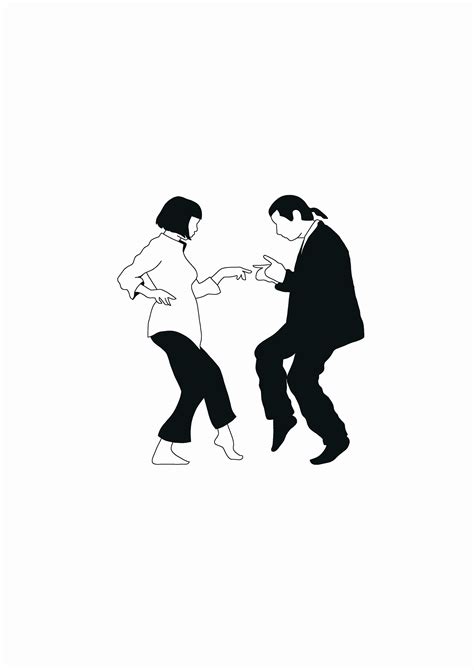 Pulp Fiction Movie Poster Dance Scene Fan Art Print Film Art