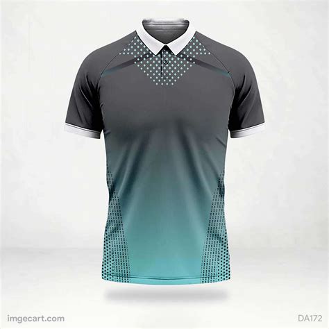 Cricket Jersey Design Grey and Blue Gradient - imgecart