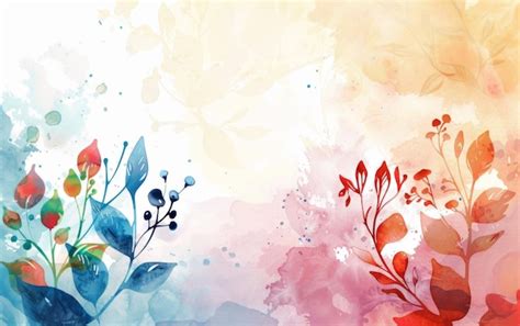 Premium Photo Watercolor Paint Multicolor Flowers As Background