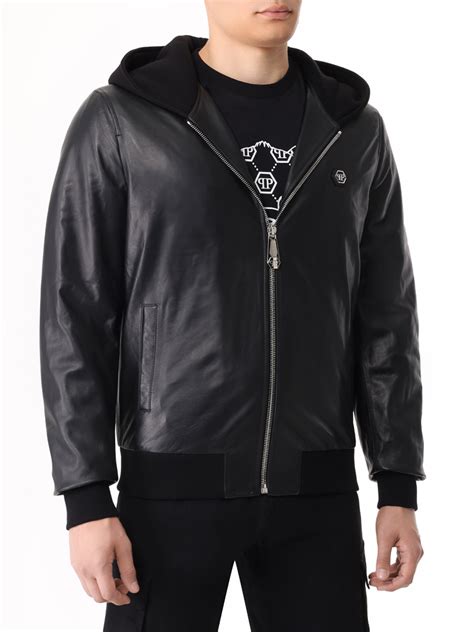 Куртка кожаная от PHILIPP PLEIN за 175 450 рублей со скидкой 50% (цвет ...