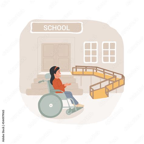 Stockvector Wheelchair Ramp Isolated Cartoon Vector Illustration