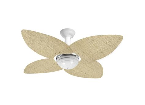 Ventilador De Teto Office Jet Aspen Venti Delta Branco Rattan Natural