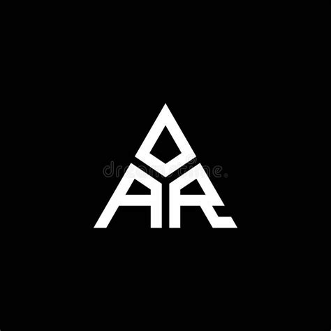 AR Monogram Logo With 3 Pieces Shape Isolated On Triangle Stock Vector