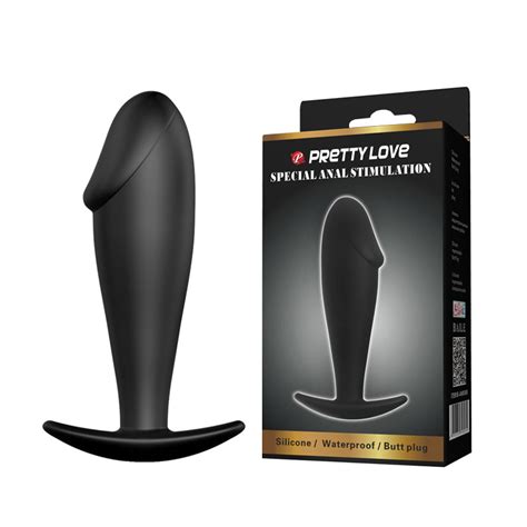 Plug Anal Em Silicone Macio E Formato De Glande 9 5x3cm Preto