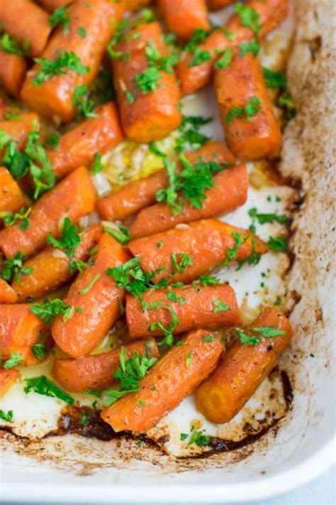 Garlic Butter Roasted Carrots Recipe Build Your Bite