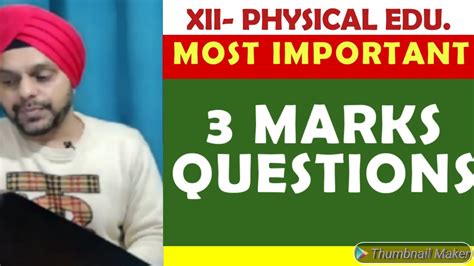 Physical Education Most Important 3 Marks Questions Short Most Important Questions Physical