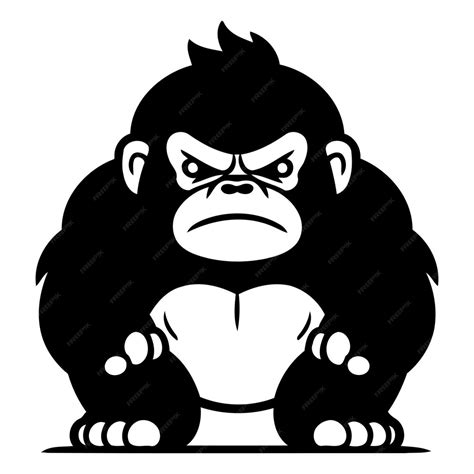 Premium Vector Angry Gorilla Cartoon Vector Illustration Isolated On