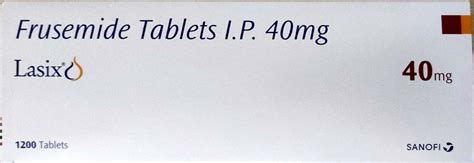 Lasix 40mg Frusemide Tablets Sanofi India Ltd 80 X 15 At Best