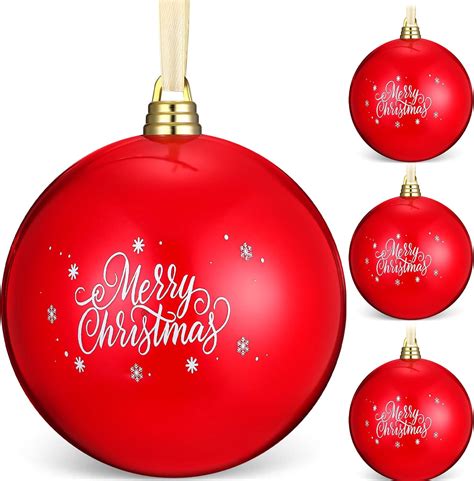 Amazon Hiboom Pcs Large Christmas Ball Ornaments Plastic Outdoor