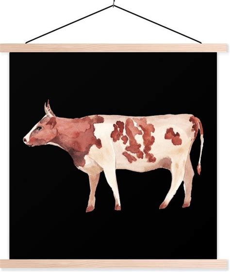 Porte Affiche Avec Affiche Affiche Scolaire Vache Animal Zwart