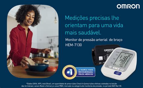 OMRON Medidor de Pressão Arterial de Braço Elite HEM 7130 Amazon