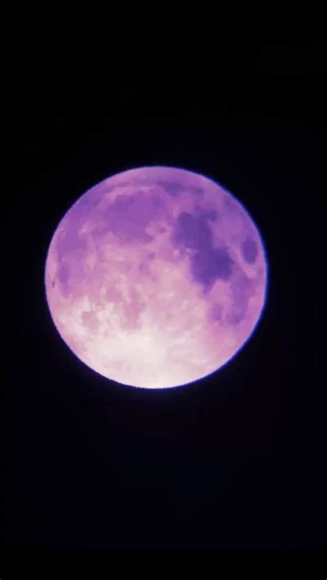 Purple Aesthetic Moon iPhone Wallpaper