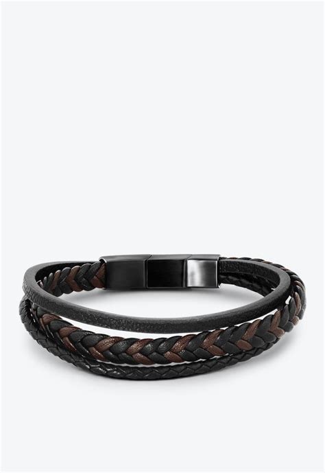 Pulseira Preto Life By Vivara Masculina Couro Cm Zz Mall