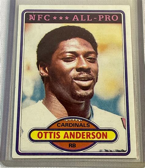 Lot 1980 Topps 170 Otis Anderson St Louis Cardinals Rookie Football