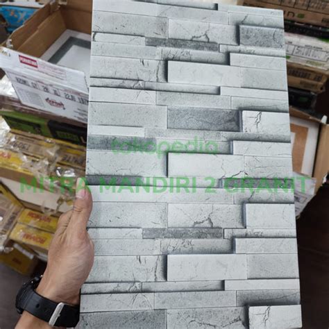 Jual Keramik Dinding 25x40 Motif Batu Alam Uno 25022 Grey Kab Bogor