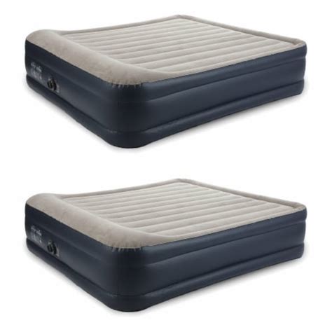 Intex Dura Beam Plus Deluxe Air Mattress Bed With Built In Pump King