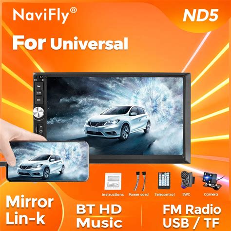 Navifly 7inch 2 Din Car Radio Stereo Automotive Mirror Lin K Multimedia