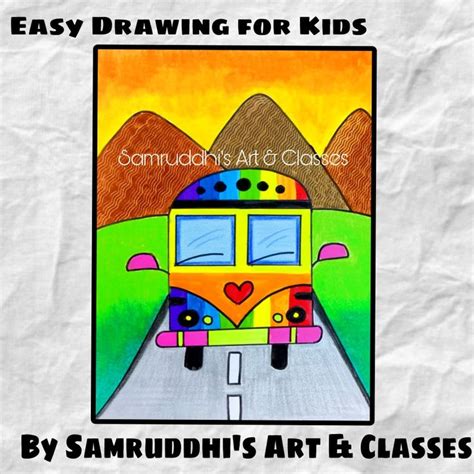 School Bus Drawing for Kids | Easy drawings for kids, Drawing for kids ...