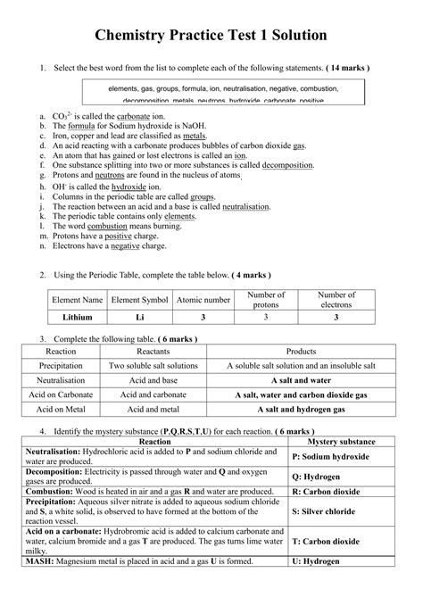 Lessons In Chemistry Review Test